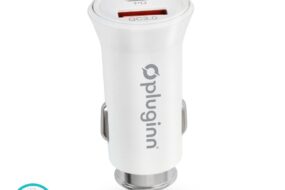 Auto punjac Pluginn PI-21S, PD 20W, QC 3.0 18W, sa lightning kablom beli