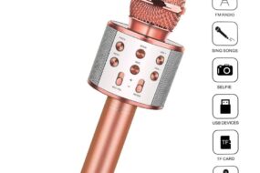 Bluetooth mikrofon roze