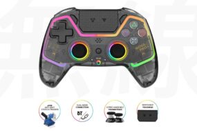Joypad wireless Fantech WGP14V2 NOVA PRO multiplatform RGB CLEAR crni