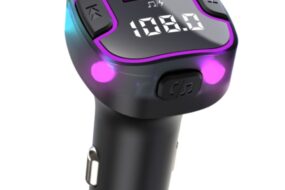 FM transmiter C49 USB, PD, QC 3.0 Bluetooth 5.0, RGB, handsfree crni