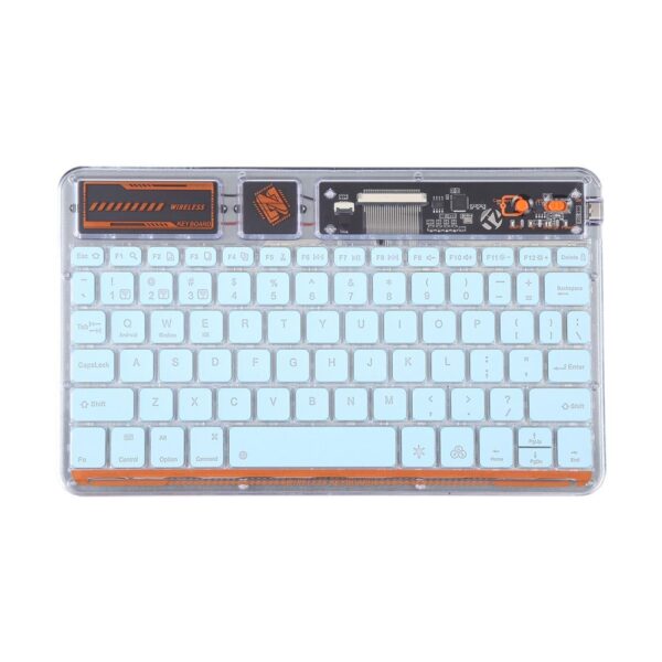 Tastatura Coteci Punk 84012 Wireless transparent plava