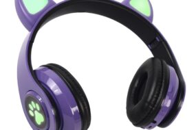Bluetooth slusalice Cat Ear ljubicaste