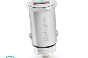 Auto punjac Pluginn PI-20 QC 3.0, 3A, 18W, sa Type C kablom srebrni