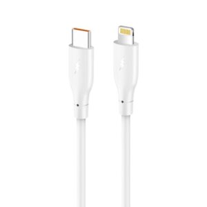 Data kabl KONFULON DC66, 27W, Type C na Lightning beli 1m