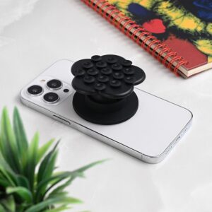 Stiker za mobilni telefon Magnetic Flower crni