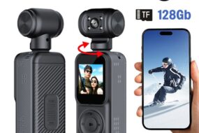 Smart akciona kamera Q5 2k sa memorijskom karticom 128Gb crna