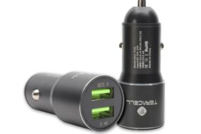 Auto punjac Teracell Evolution TC-05 2xUSB QC3.0 2.4A sa micro USB kablom crni