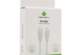 Data kabl Teracell Plus 27W Type C za iPhone 11/12/13 lightning beli 1m