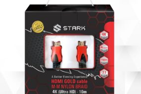 Kabl STARK HDMI M-M pozlacen 4K pleteni 10m