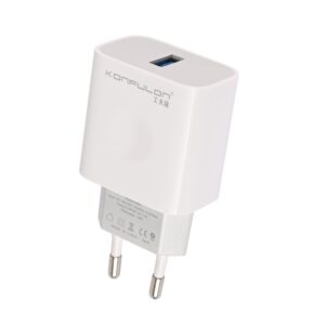Kucni punjac KONFULON C69A+DC05 QC 15W, USB na iPhone lightning beli 1m