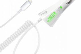 Auto punjac Puro PLT24 2.4A sa iPhone kablom beli