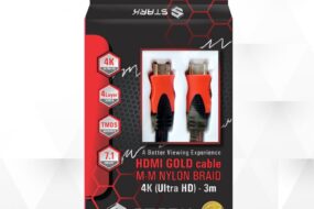 Kabl STARK HDMI M-M pozlacen 4K pleteni 3m