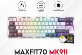 Tastatura Mehanicka Gaming Fantech MK911 RGB Vibe Maxfit 70 Epic Greyscale Wireless (Yellow switch)
