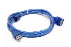 Kabl USB A/F transparent plavi 1.5m