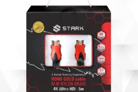 Kabl STARK HDMI M-M pozlacen 4K pleteni 5m
