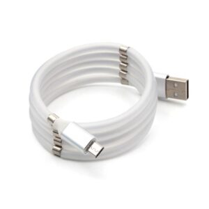 Data kabl magnet micro USB beli