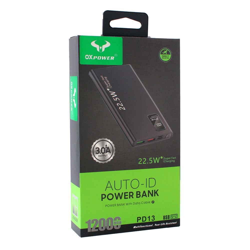 935892ae-d334-4e07-b194-1e7541d6751b-back-up-baterija-oxpower-p13-pd-12000-mah-crna-190461-290925_w1000 Power bank prenosiva baterija Oxpower P13 PD fast 12000 mAh crna - Slika 1