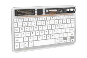 Tastatura Coteci Crystal 84008 Wireless transparent bela