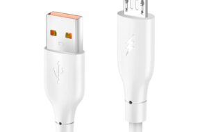 Data kabl KONFULON DC63, 3A, USB na micro USB beli 1m