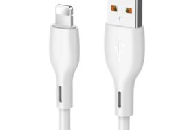 Data kabl KONFULON DC54, 2.4A, USB iPhone Lightning beli 1m