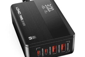 Kucni punjac LDNIO A4808Q, QC4+, PD3.0, LED 70W crni