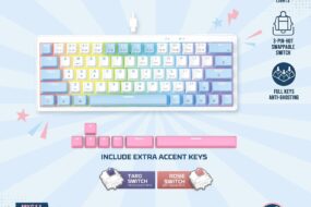 Tastatura Mehanicka Gaming Fantech MK611 Atom x63 AME bela (taro switch)