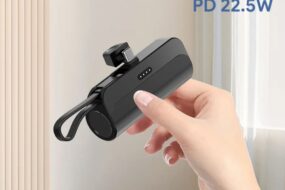 Power bank prenosiva baterija privezak 5000mAh Type C crna