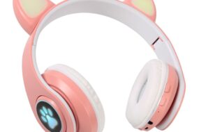 Bluetooth slusalice Cat Ear svetlo roze