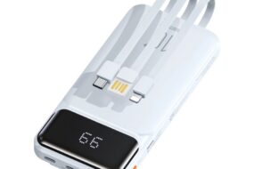 Power bank prenosiva baterija REMAX Reyluck Series RPP-683 2.1A sa integrisanim kablovima 10000mAh bela