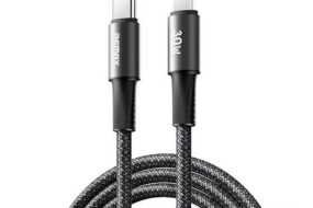 Data kabl REMAX Velocity CB25 Fast charging 30W Type C na iPhone lightning 1.2M crni