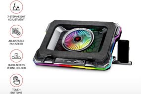 Laptop Cooler Fantech NC22 RGB crni