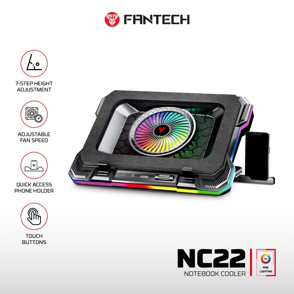 e414d4c3-f42d-4eb6-8aa7-3aefe99c6d59-Laptop-Cooler-Fantech-NC22-RGB-crni_w1000 Laptop Cooler Fantech NC22 RGB crni - Slika 1