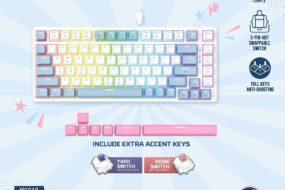 Tastatura Mehanicka Gaming Fantech MK612 Atom x83 AME bela (taro switch)