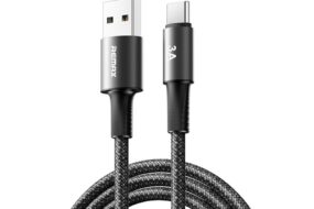 Data kabl REMAX Velocity CB25 Fast charging 3A USB na Type C 1.2M crni