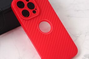 Torbica Carbon Stripe za iPhone 14 Pro 6.1 crvena