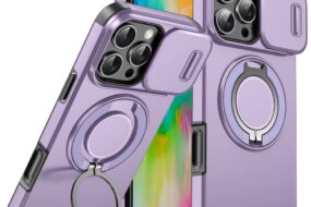 Torbica CamShield Ring stand za iPhone 16 Pro 6.3 ljubicasta