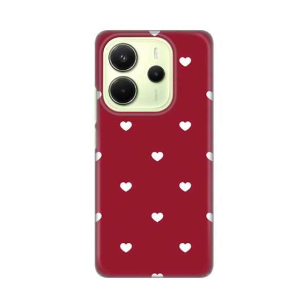 Torbica Silikonska Print Skin za Xiaomi Redmi Note 14 4G (SRB) Burgundy Hearts