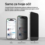 Zastitno staklo Tempered Glass Privacy Teracell Titan 2.5D za iPhone 11 Pro Max 6.5 crni - Slika 8