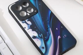 Torbica Abstract za Xiaomi 14 tamno plava