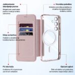 Torbica Magsafe Lux Bi Fold za Samsung S938B Galaxy S25 Ultra roze - Slika 3