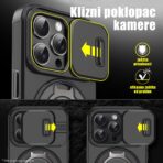Torbica CamShield Ring stand za iPhone 15 6.1 crna - Slika 7