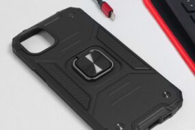 Torbica Hard Border Ring za iPhone 14 Plus 6.7 crna