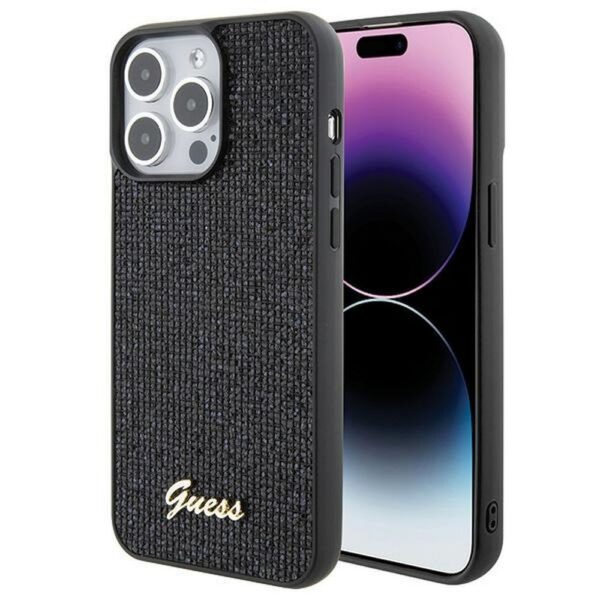 Torbica Guess Hc PU Disco Script Metal za iPhone 15 Pro Max 6.7 (GUHCP15XPMSDGSK)