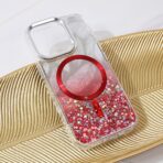 Torbica Magsafe Glitter za iPhone 16 Pro 6.3 crvena - Slika 2