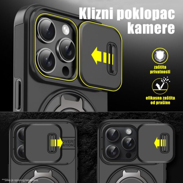 Torbica CamShield Ring stand za iPhone 13 Pro 6.1 crna