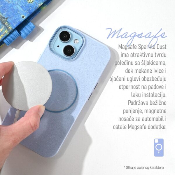 Torbica Magsafe Sparkle Dust za iPhone 17 Pro 6.3 crna