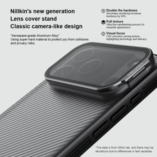 Torbica Nillkin CamShield Prop za iPhone 17 Pro Max/18 Pro Max 6.9 crna (transparent kamera)