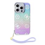 Torbica Guess Hc PC TPU Iridescent Glitter Pattern Peony Cordstrap za iPhone 15 Pro 6.1 ljubicasta (GUHCP15LHPELISU) - Slika 2