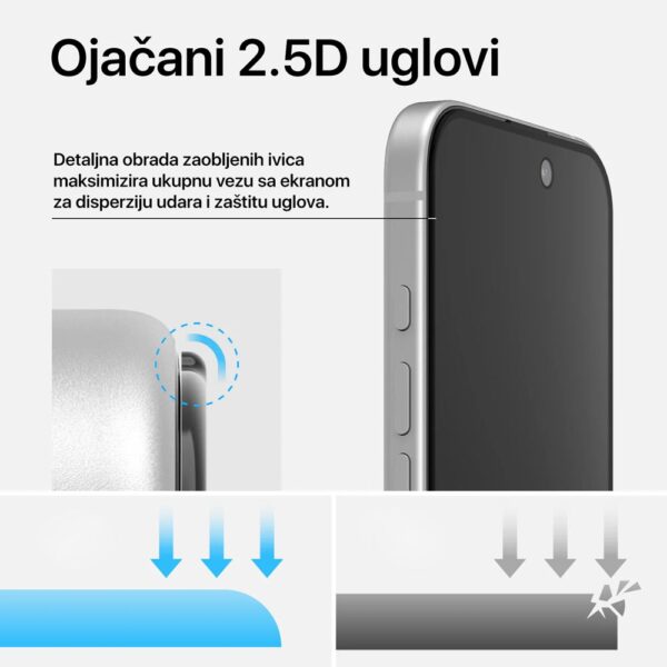 Zastitno staklo Tempered glass Teracell Titan 2.5D za Xiaomi Redmi 12/Redmi 13 crni