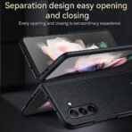 Torbica Leather Fold za Samsung F946B Galaxy Z Fold 5 5G krem - Slika 6